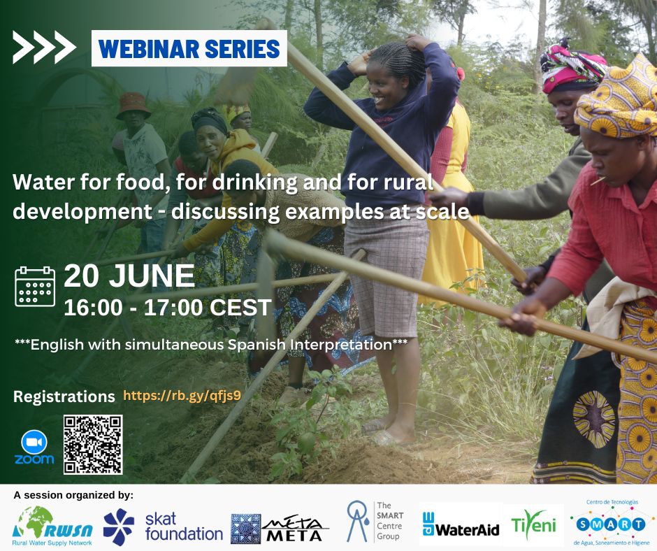 RWSN Webinar 20 June: Water for food, for drinking, and for rural development – examples at scale